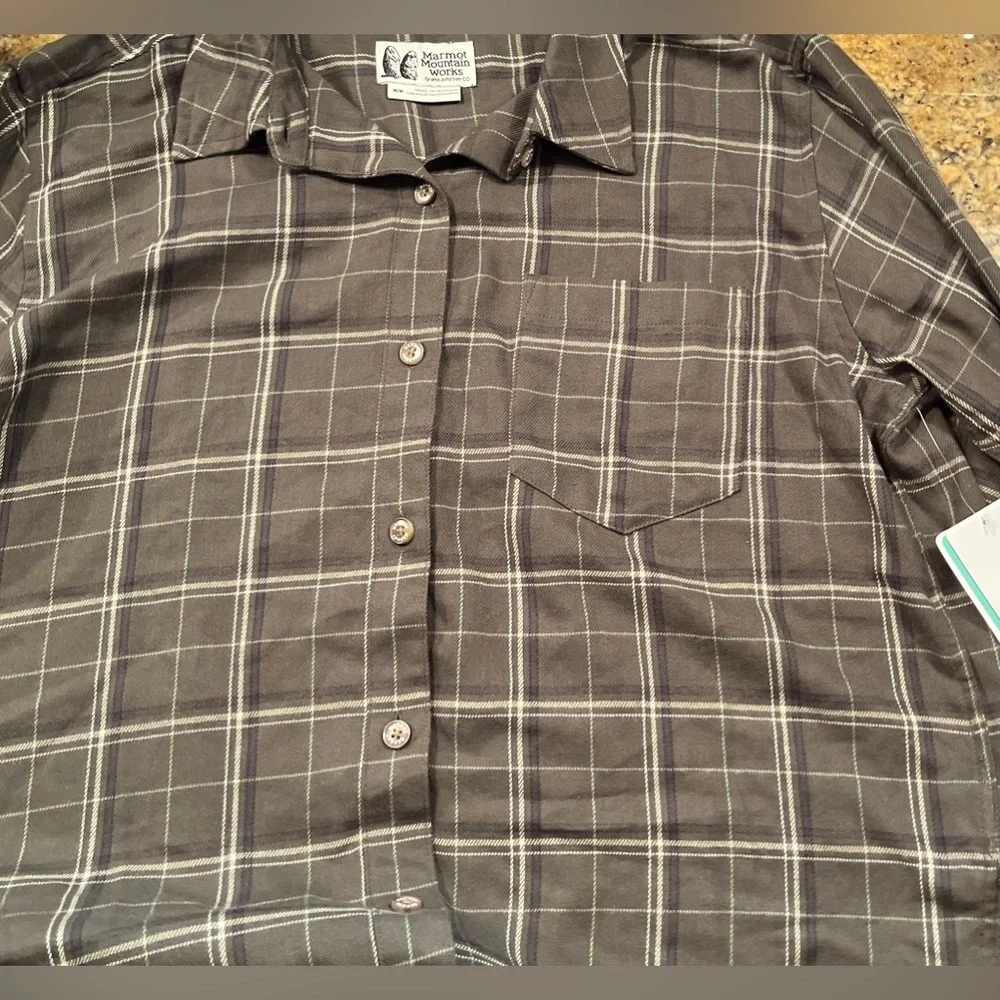 NWT Marmot Women Fairfax Boyfriend Midweight Flannel Shirt - Picture 7 of 13